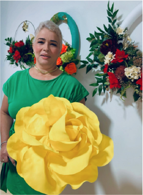 Olga Lidia diseñadora floral en Miami Las Izaguirre